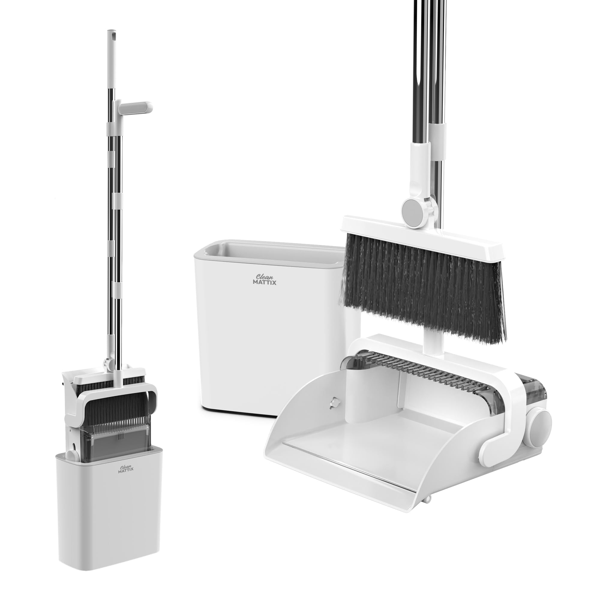 DustDockPro: Self-Emptying Broom and Dustpan Set
