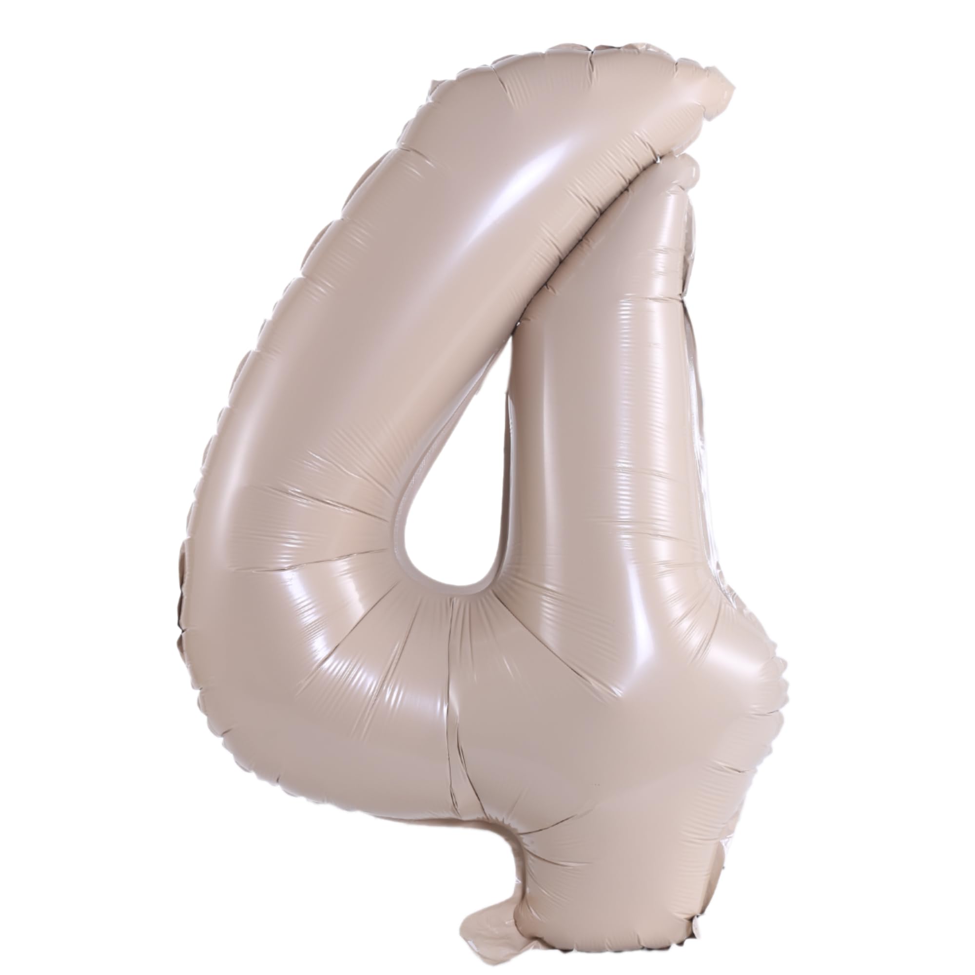 YPSelected 32 Inch Large Foil Helium Number Balloon Birthday Wedding Party 0-9 (Cream, 4)