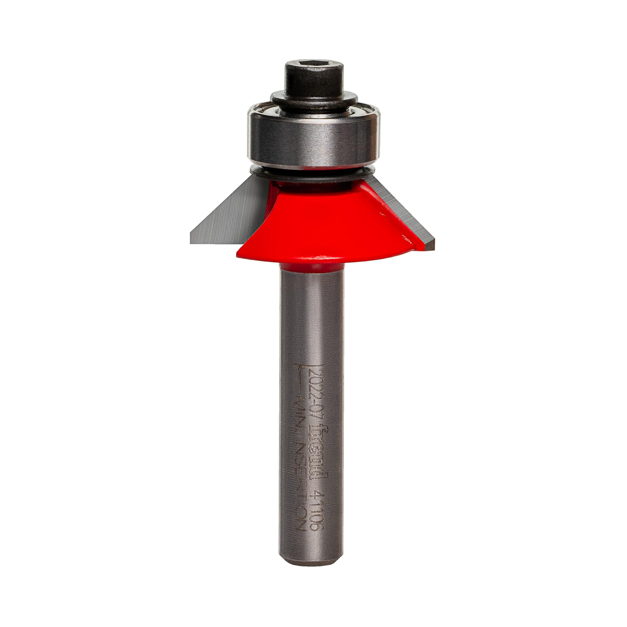 Freud Bevel Trim Bit with Angles from 8° to 45° - Clean Cuts for All Plastic Laminates - 31/32" Diameter, 1/4" Height, 1-7/8" Length, 1/4" Shank - 41-