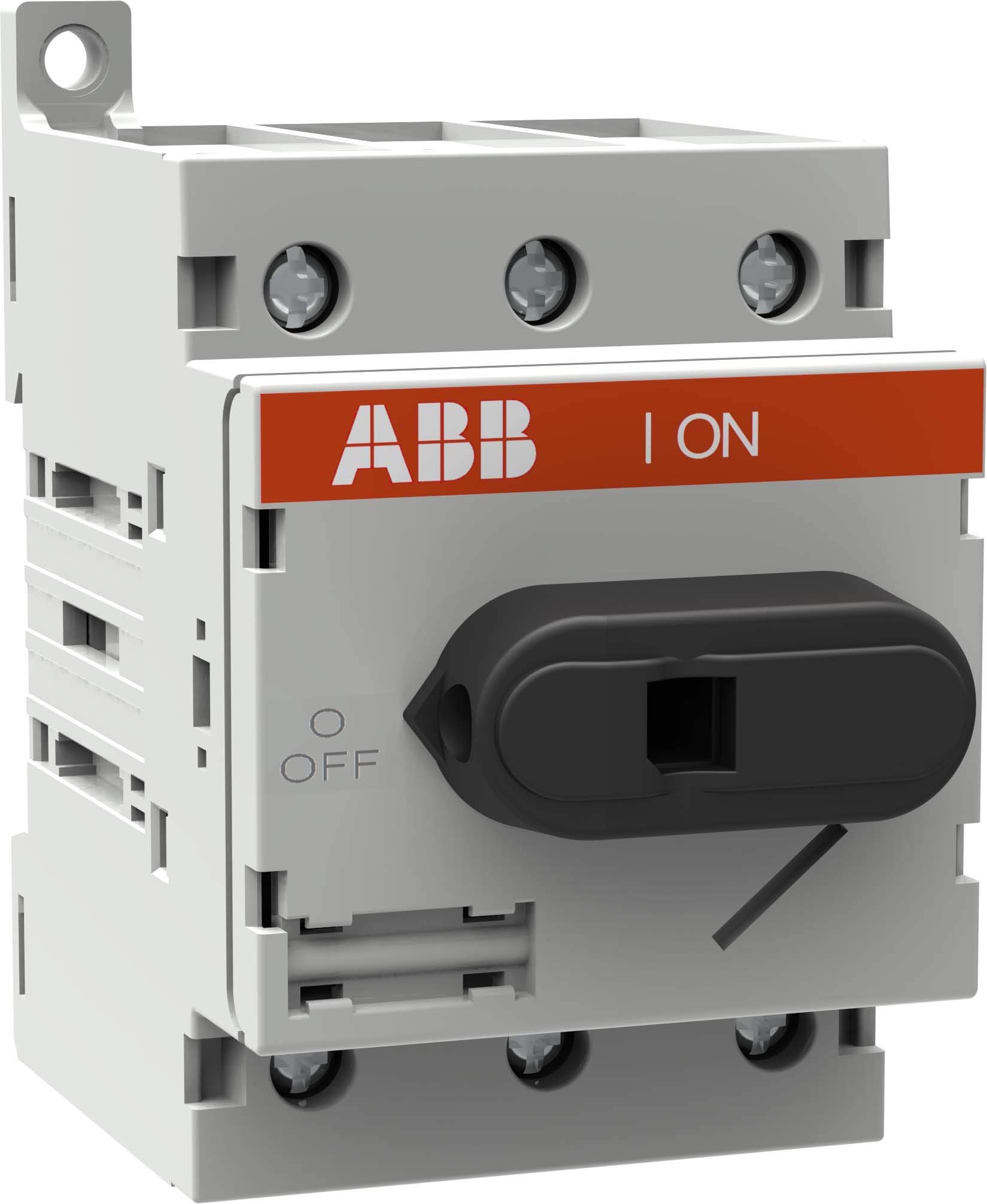Circuit Breaker 3-Pole 63A with Black Toggle Handle DIN-S, Grey