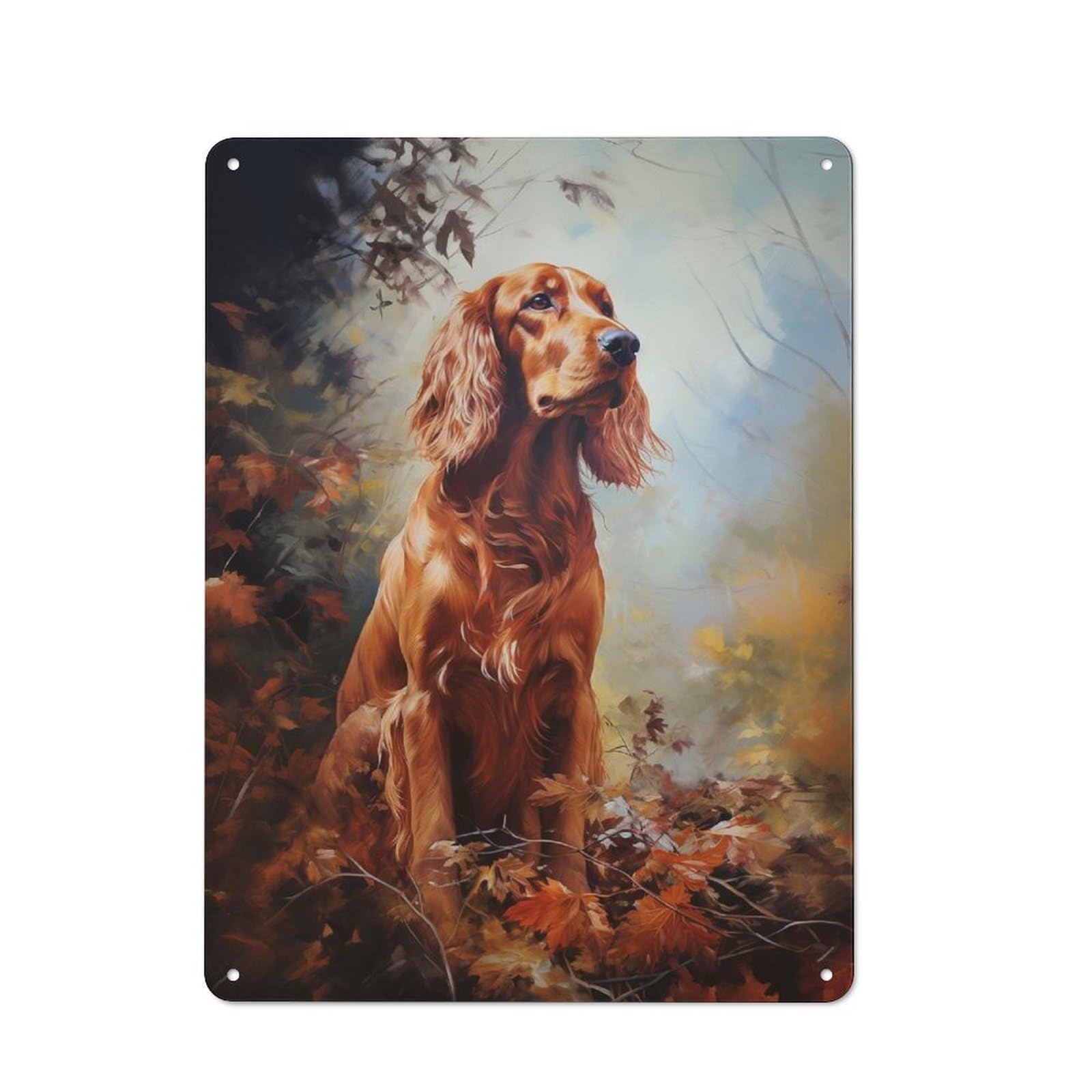 Retro Retro Metal Sign 40x30cm Featuring Irish Setter, Old Style Wall Plaque for Lounge, Study, Pub Or Wall Gallery