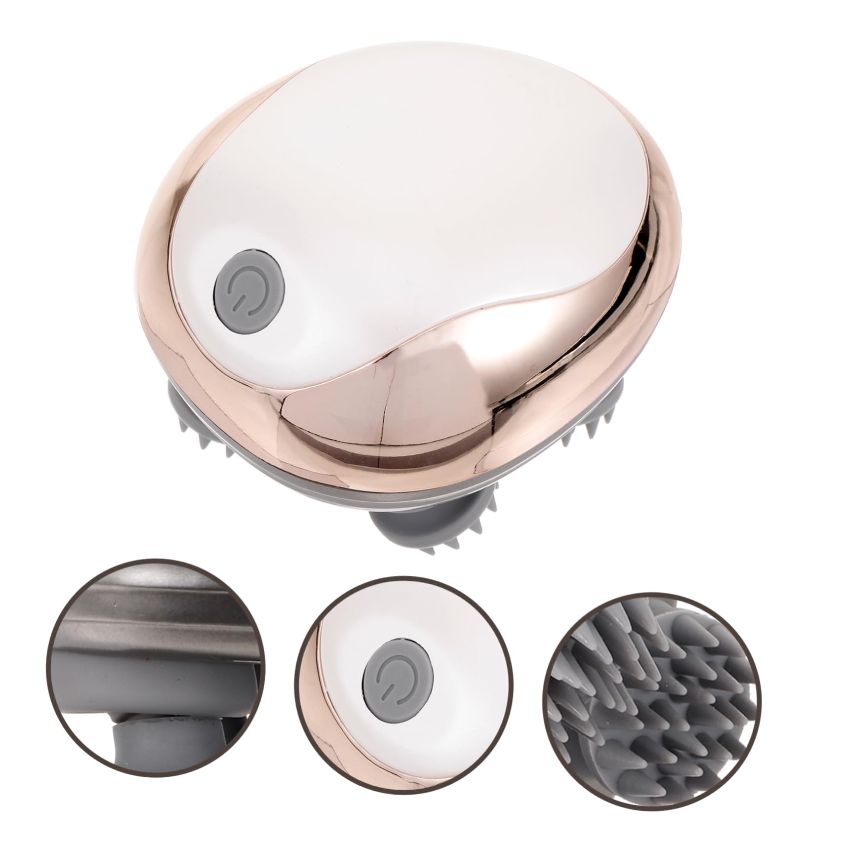 Veemoon Masajeador Eléctrico del Cuero Cabelludo Portátil y Ligero Batería de 1150mah, Mini Masajeador de Cabeza para Uso en Casa y Oficina Material Abs y Silicona