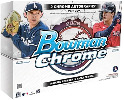 NEW 2025 Bowman Chrome Baseball Card HOBBY Box 2 Chrome Autographs Per Box
