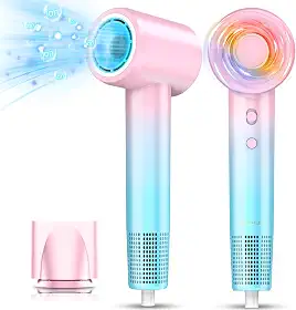 DORISILK Secador de cabelo iônico 110.000 RPM de alta velocidade, secadores profissionais para salão de beleza, secadores de cabelo portáteis leves com bocal, seleção quente e fria, presente para