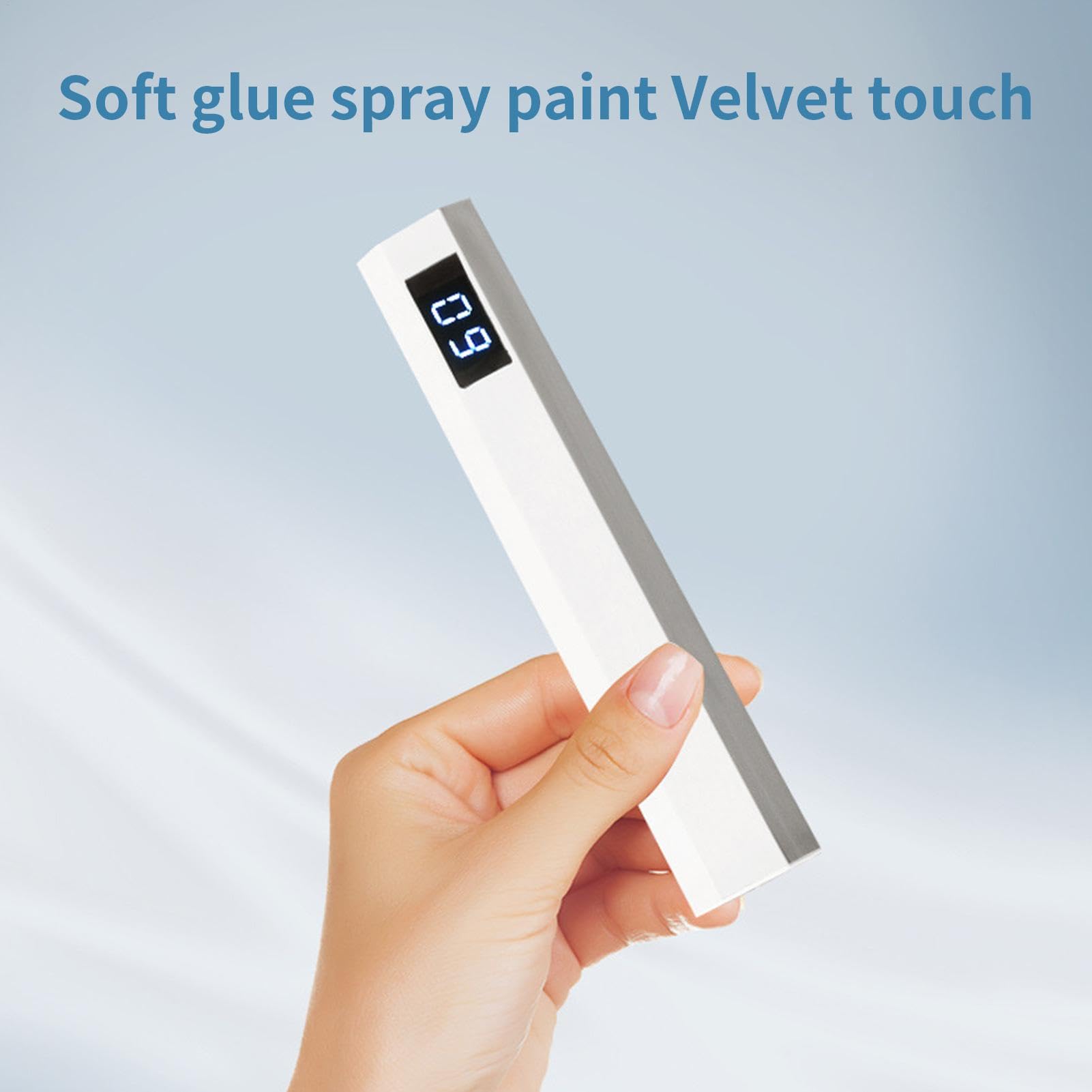 Luce UV portatile per unghie in gel, lampada UV ricaricabile per unghie, display a LED, con di ricarica di tipo C, torcia LED per nail art da donna (bianco)