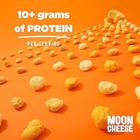 Vista 5 de Moon Cheese Cheddar Believe It, 10 onzas, paquete de 2, aperitivo de queso crujiente y rico en proteínas, apto para dieta cetogénica, 100% queso real