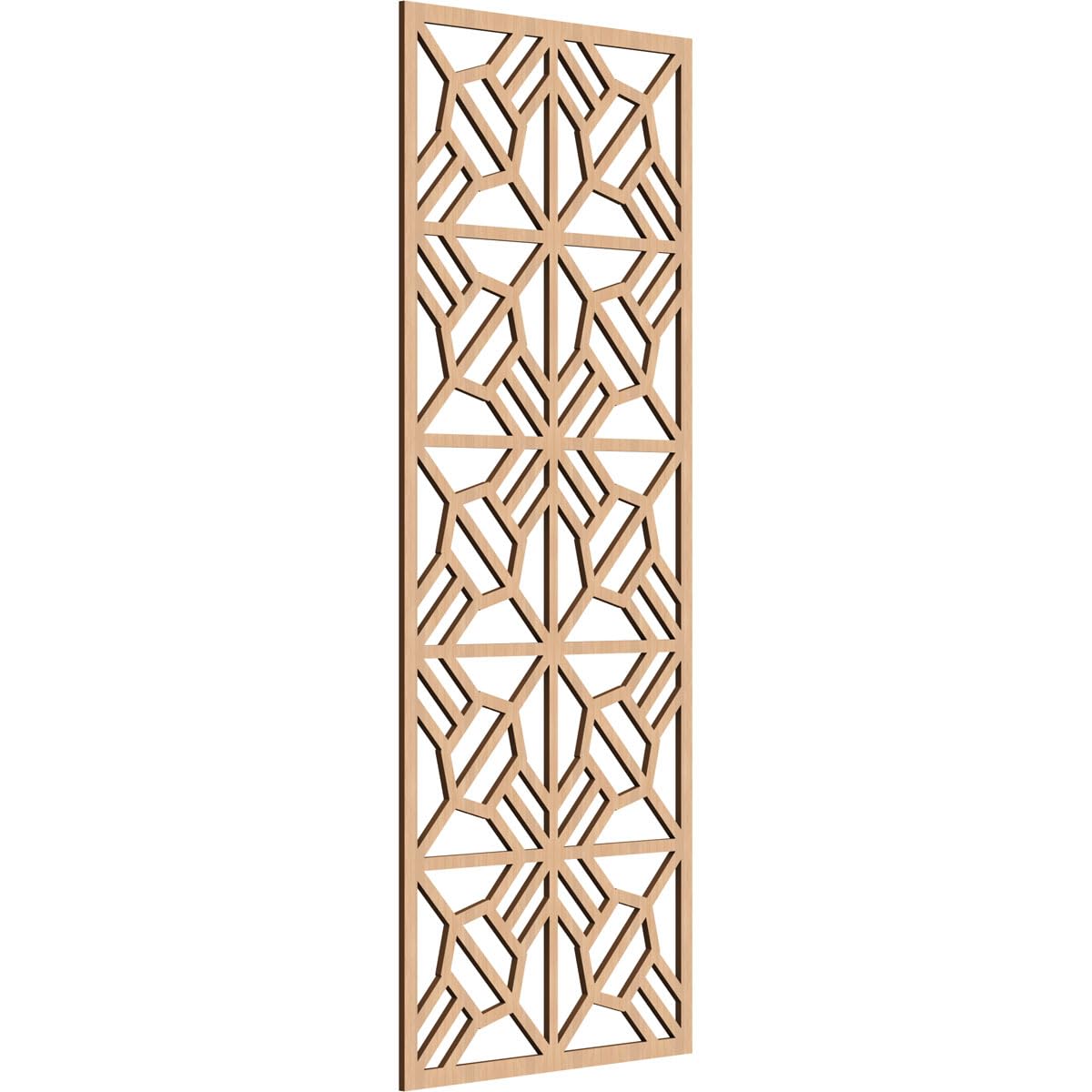 19 3/8"W x 49 3/8"H x 1/4"T Auburn Decorative Fretwork Wood Wall Panels, Hickory