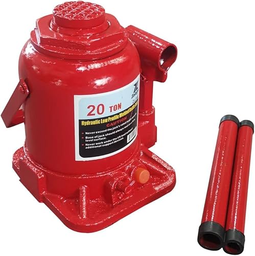 Miniatura 3 de Zeluga 11-246 20 toneladas 40,000 libras de capacidad hidráulica de bajo perfil soldado con autógena Jack de botella, rojo