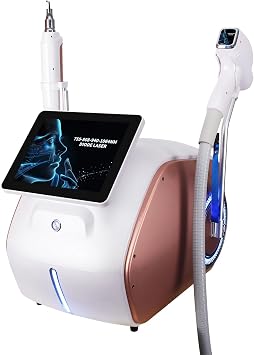 2 in 1 Pico Diode Picosecond Tatoo Removal & Diodo Lasersings Hair Removal Machine Black White Gold