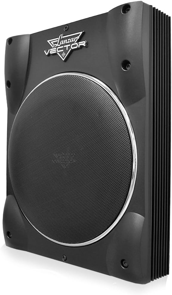 Lanzar VCTBS8 Vector 8-Inch Super-Slim 600-Watt Active High-Power Subwoofer Enclosure