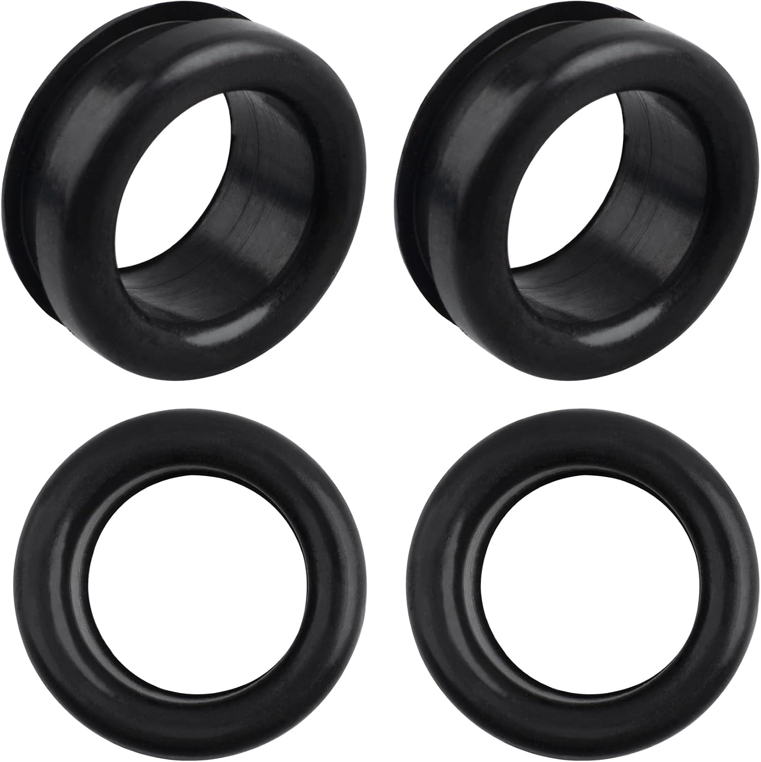 5339 PCV Valve Cover Grommet Kit 2 Sets (4 Seals Total) - Rubber Breather Grommets for 1-1/4" Valve Cover Filler Holes, Dual Inner Diameter (0.75" & 1"), Oil & Heat Resistant for SBC BBC SBF
