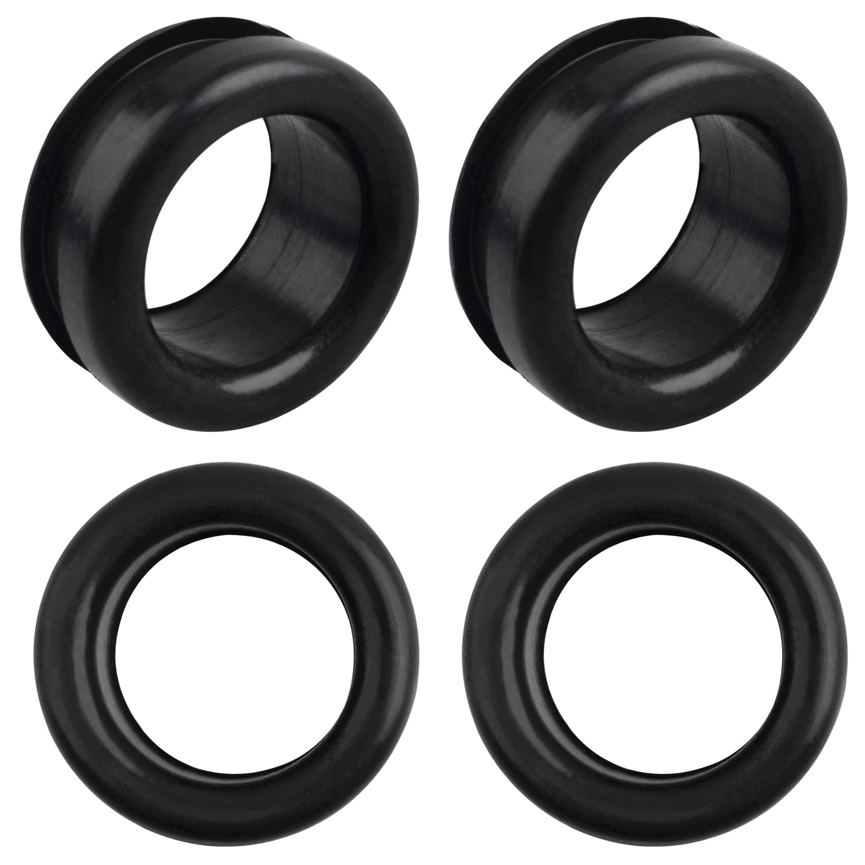 5339 PCV Valve Cover Grommet Kit 2 Sets (4 Seals Total) - Rubber Breather Grommets for 1-1/4" Valve Cover Filler Holes, Dual Inner Diameter (0.75" & 1