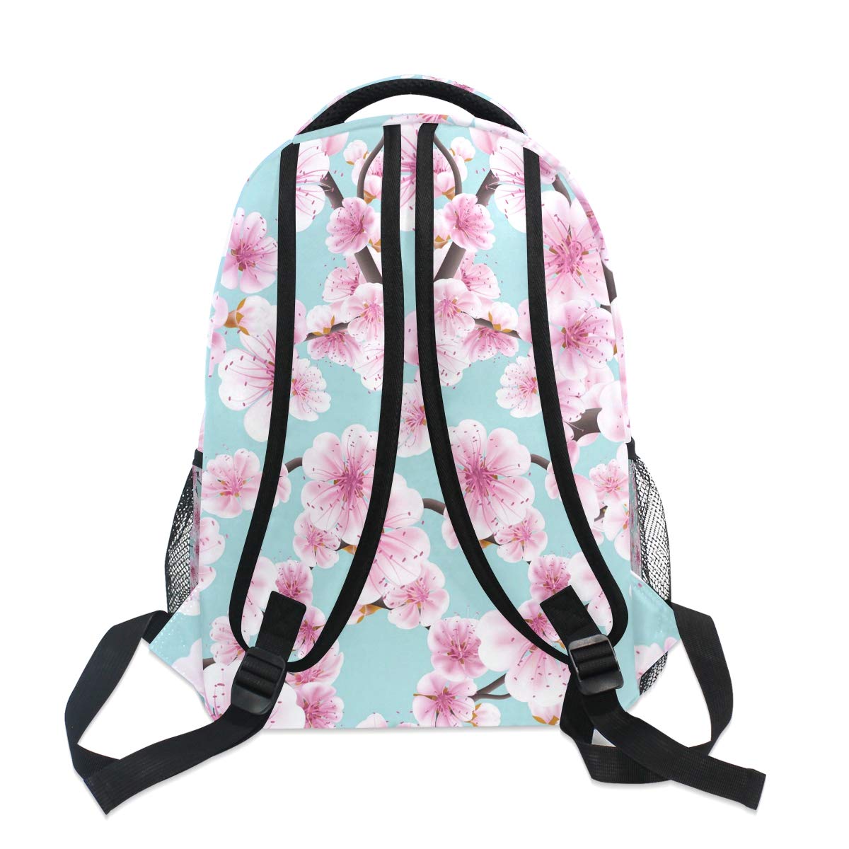 Mnsruu Sac à Dos d'école de Fleurs de Cerisier Rose pour Sac de Voyage pour Enfant de Filles, garçon, Taille unique