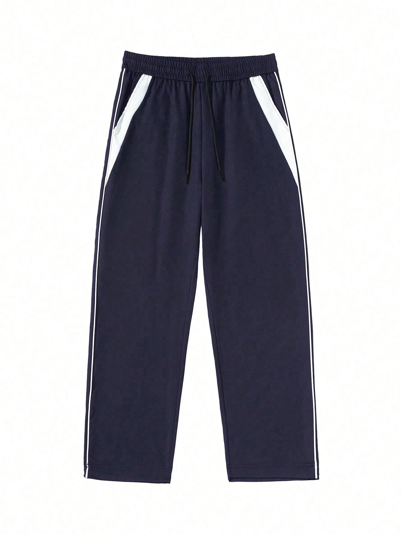AVANOVA Pantalones de chándal negros para hombre – Cintura con cordón, ajuste holgado, pantalones deportivos de secado rápido, pantalones deportivos ligeros y transpirables (Track 40)