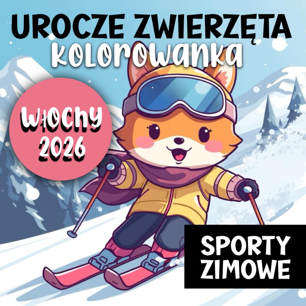 Urocze Zwierzęta Kolorowanka: Sporty zimowe Włochy 2026