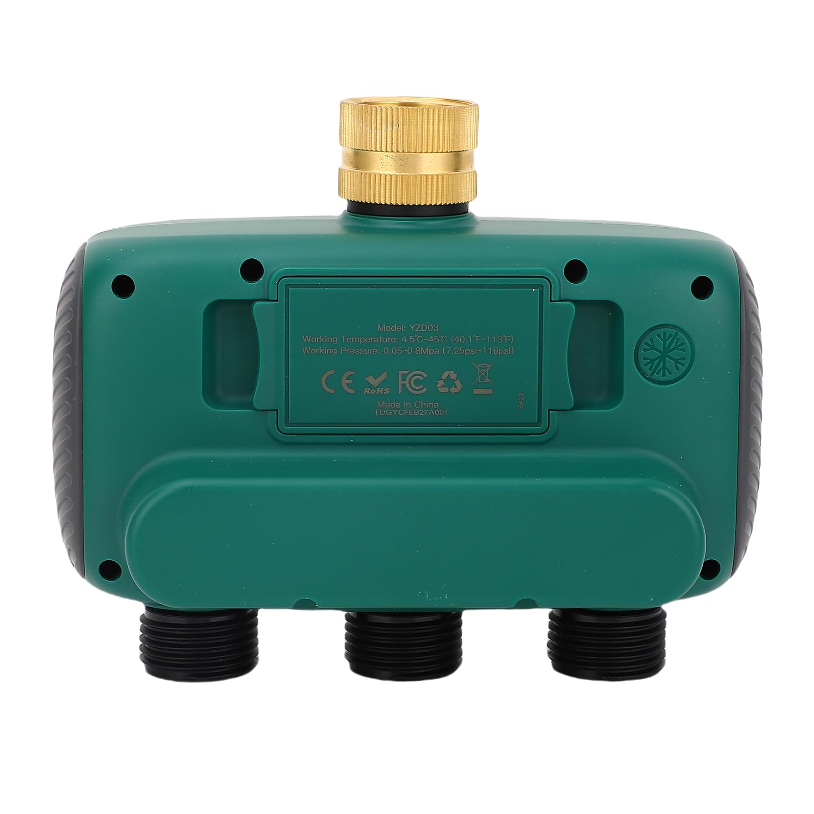 Generic Temporizador de Aspersor de 3 Salidas, Pantalla LCD de Latón Eficiente, Temporizador de Riego para Jardín, Material de Latón
