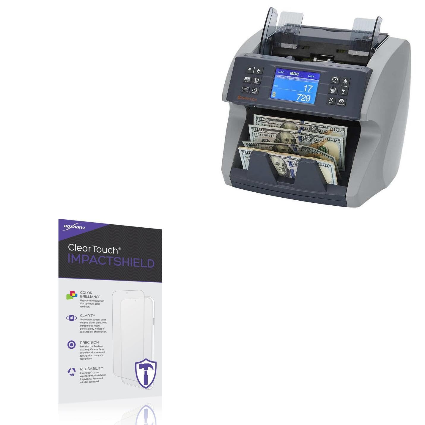 BoxWave Screen Protector Compatible with Carnation CR7 - ClearTouch ImpactShield (2-Pack), Impenetrable Screen Protector Flexible Film