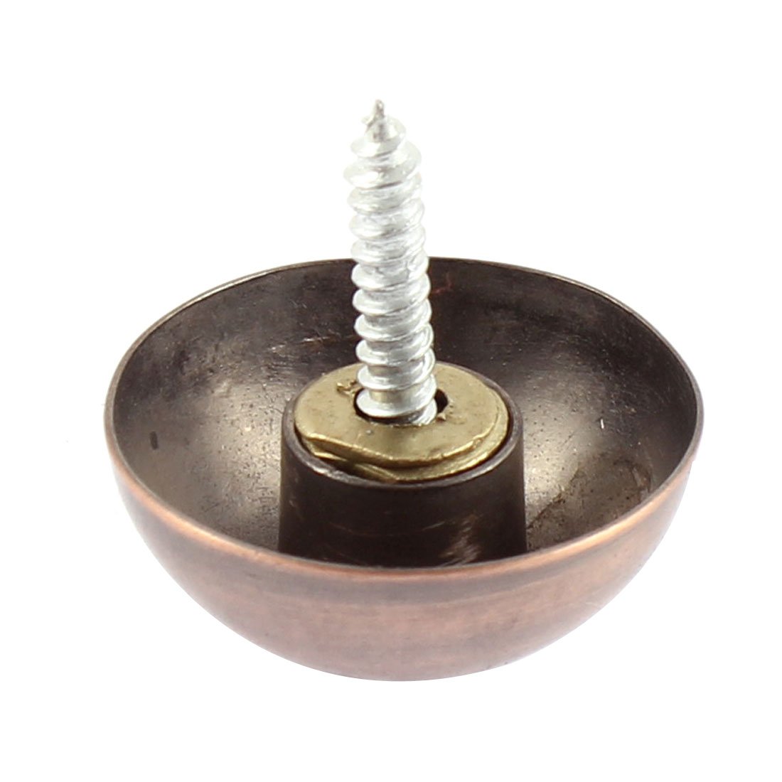 Aexit 10pcs 27mm Quality Parts Diameter Metal Semicircle Glass Mirror Screw Type Nail Decor Model:29as569qo415