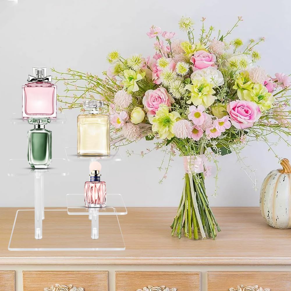 QWORK Présentoir Acrylique à 3 Niveaux, Présentoir Acrylique