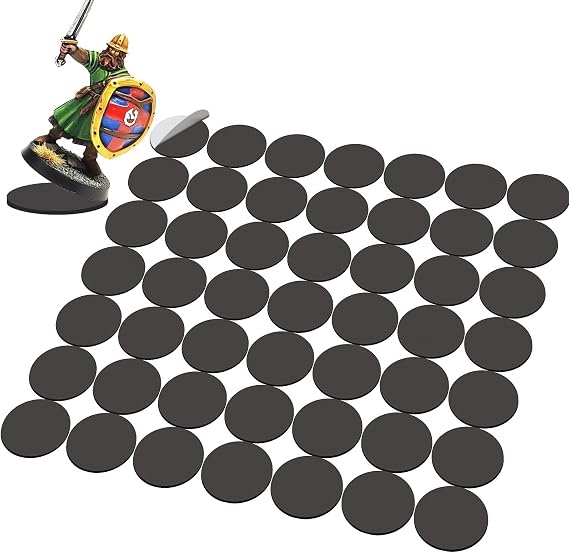 Miniature Magnetic Self-adhensive Round Bases for Wargames Flexible Sticky Magnets (Round 40mm-50pcs)