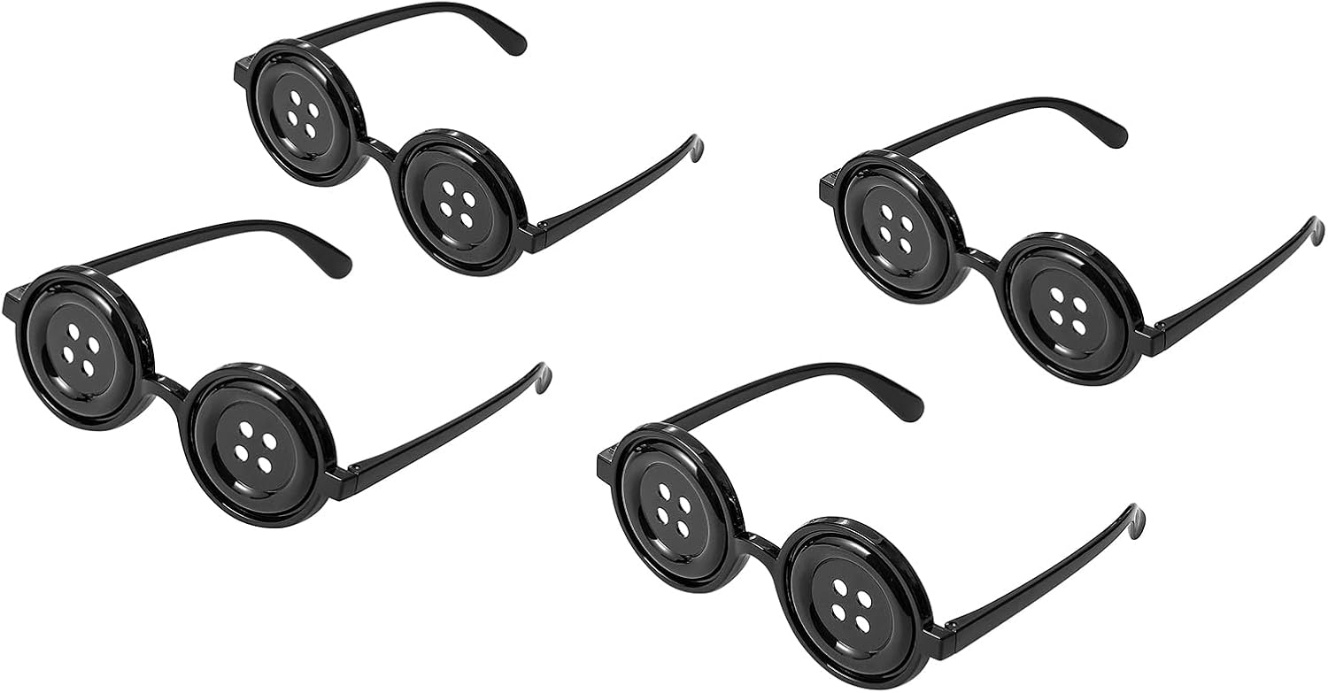 Button Eyes Glasses for Halloween Costume Party Decorations 4pc