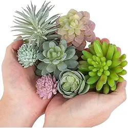 Kit c/10 Suculentas Artificiais Decorativas Sortidas
