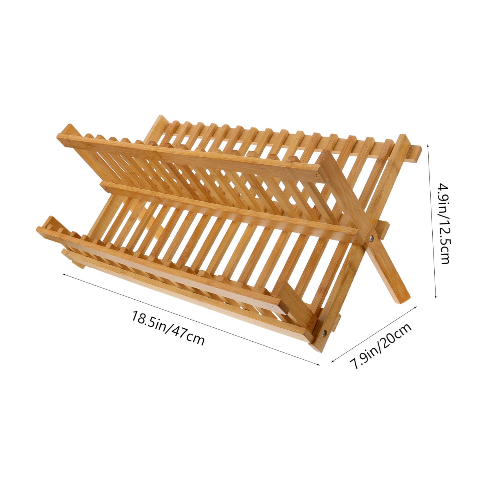 Mikinona Faltbares Holzgeschirr Abtropfgestell für Camping mit Umweltfreundlichem Design Tragbar und Robust für Outdoor Aktivitäten Platzsparend und Praktisch