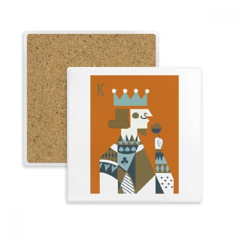 Cadeau de boissons original avec ce coaster K en pierre absorbante