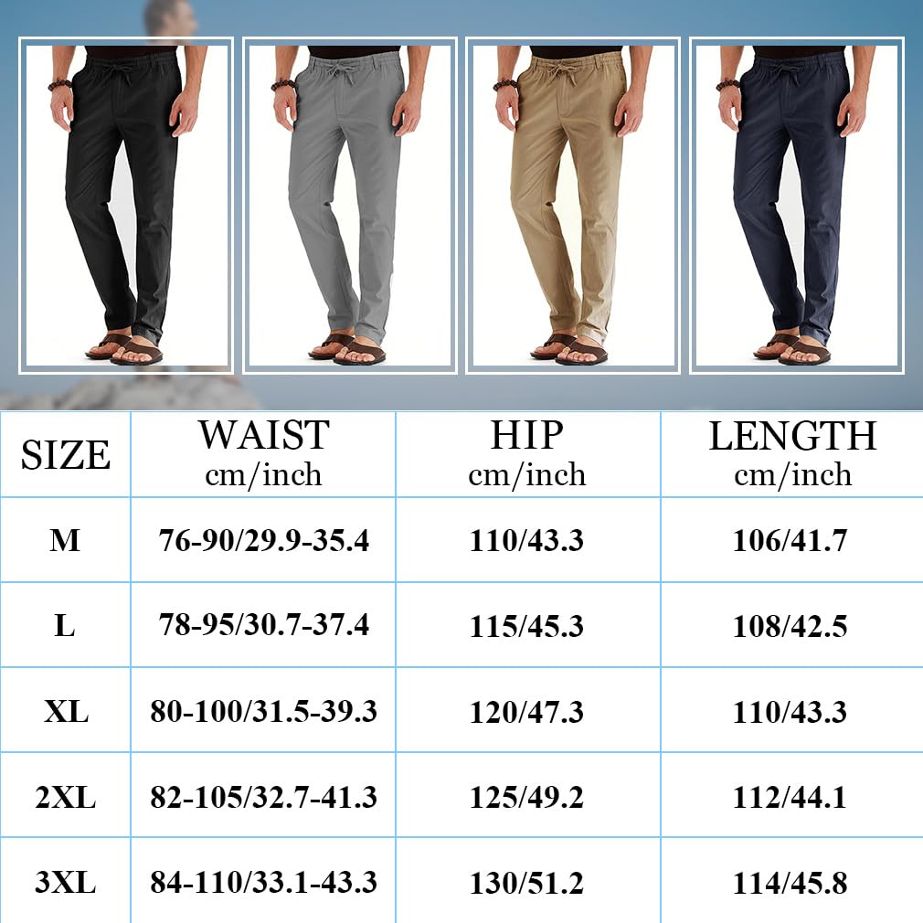 Pantalones Hombre Verano Casuales Anchos Largos Poliéster Chándal Jogger Deportivos Running Gimnasio