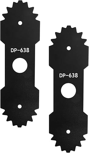 Paquete de 2 cuchillas de bordeadora 638006008 638006007 con dientes compatibles con Ryobi RY13050 RY13050A RY15518 RY40030, hoja resistente de 8-58