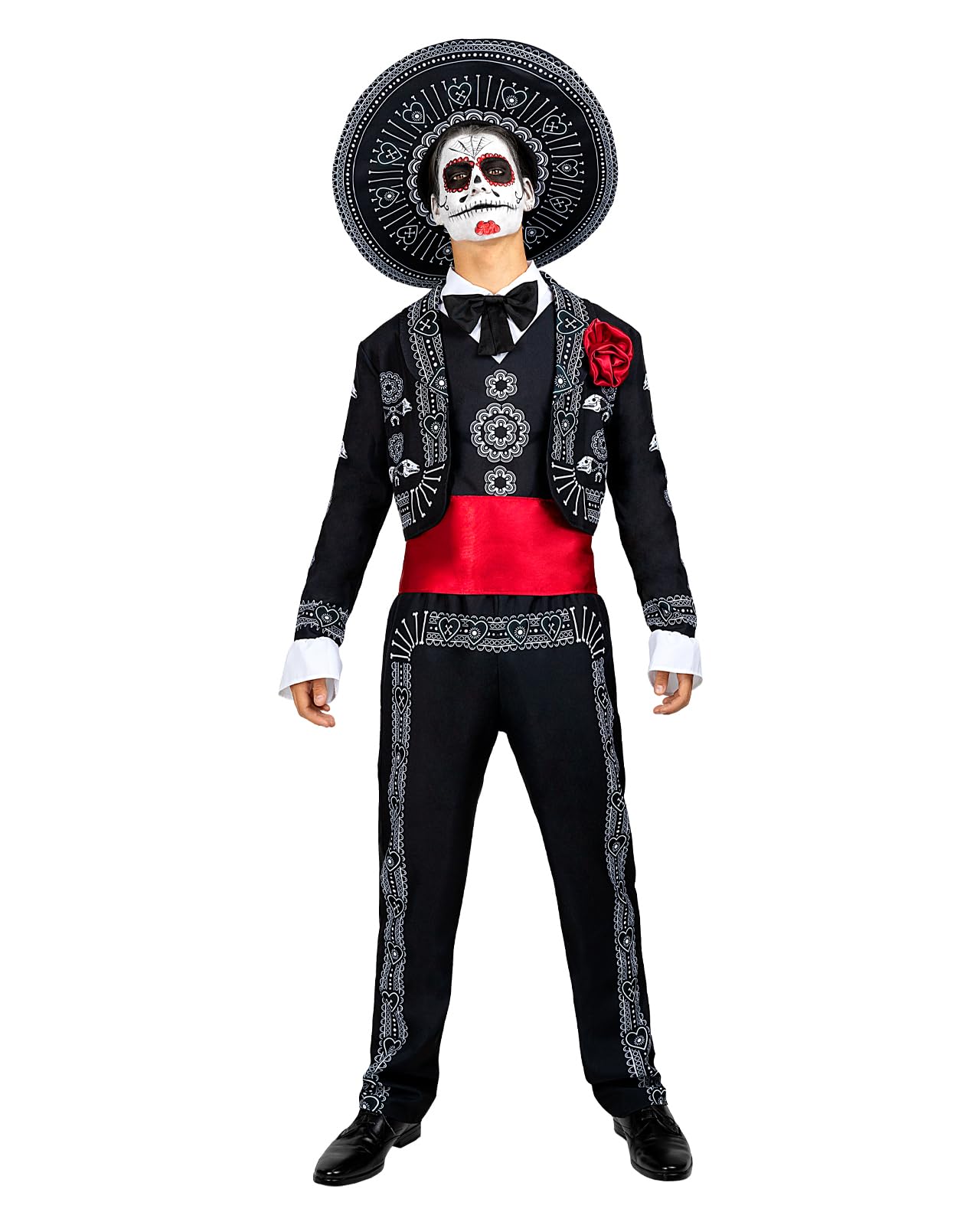 Funidelia Men's Mariachi Costume with Hat Day of the Dead Catrina Suit Adult Halloween Carnival Costumes - XL