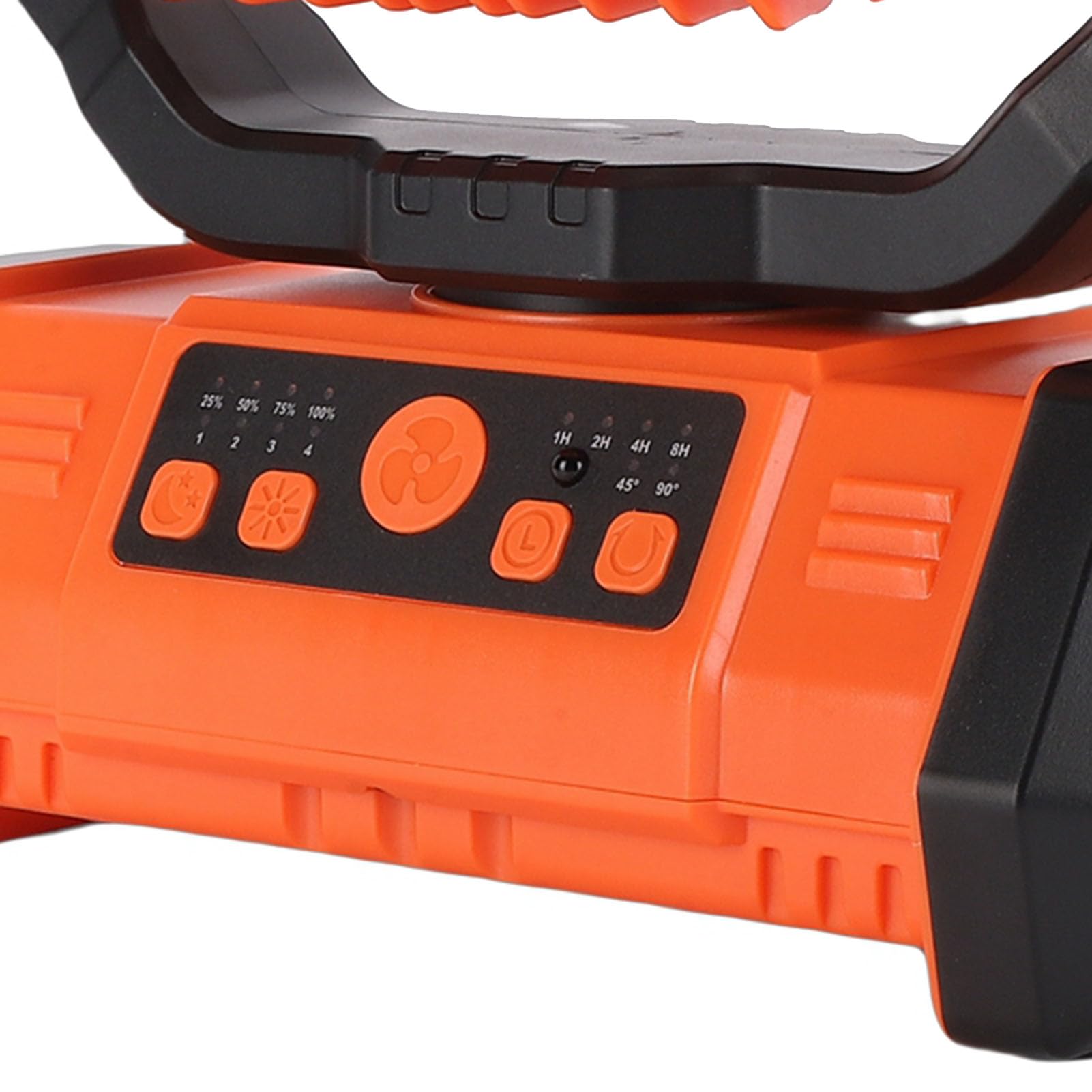 Ventilatore da campeggio con luce LED e telecomando, 4 velocità del, 3 livelli di luminosità, 58 ore di raffreddamento, batteria ricaricabile da 20000 mAh, con gancio per