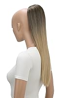 Vista 25 de CAISHA Extensión de cola de caballo de 22" con cordón voluminoso Straigtht negro-marrón PH503