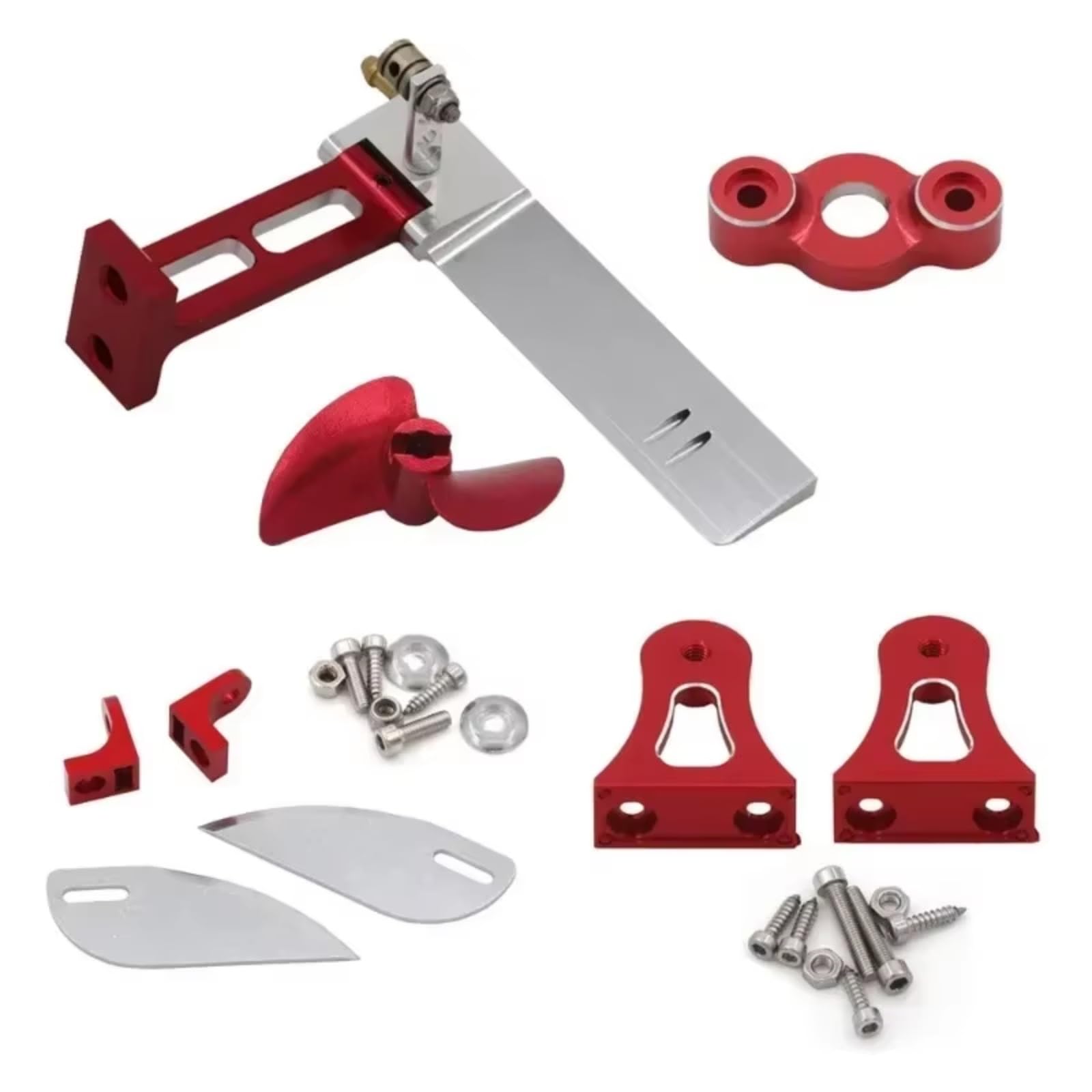 RC Piezas Coche Compatible con UDI903 UDI005 para UDIRC RC Barco Piezas De Coche Timón Dirección Metal Hélice CNC Aletas Giro Embellecedor Eje Repuesto
