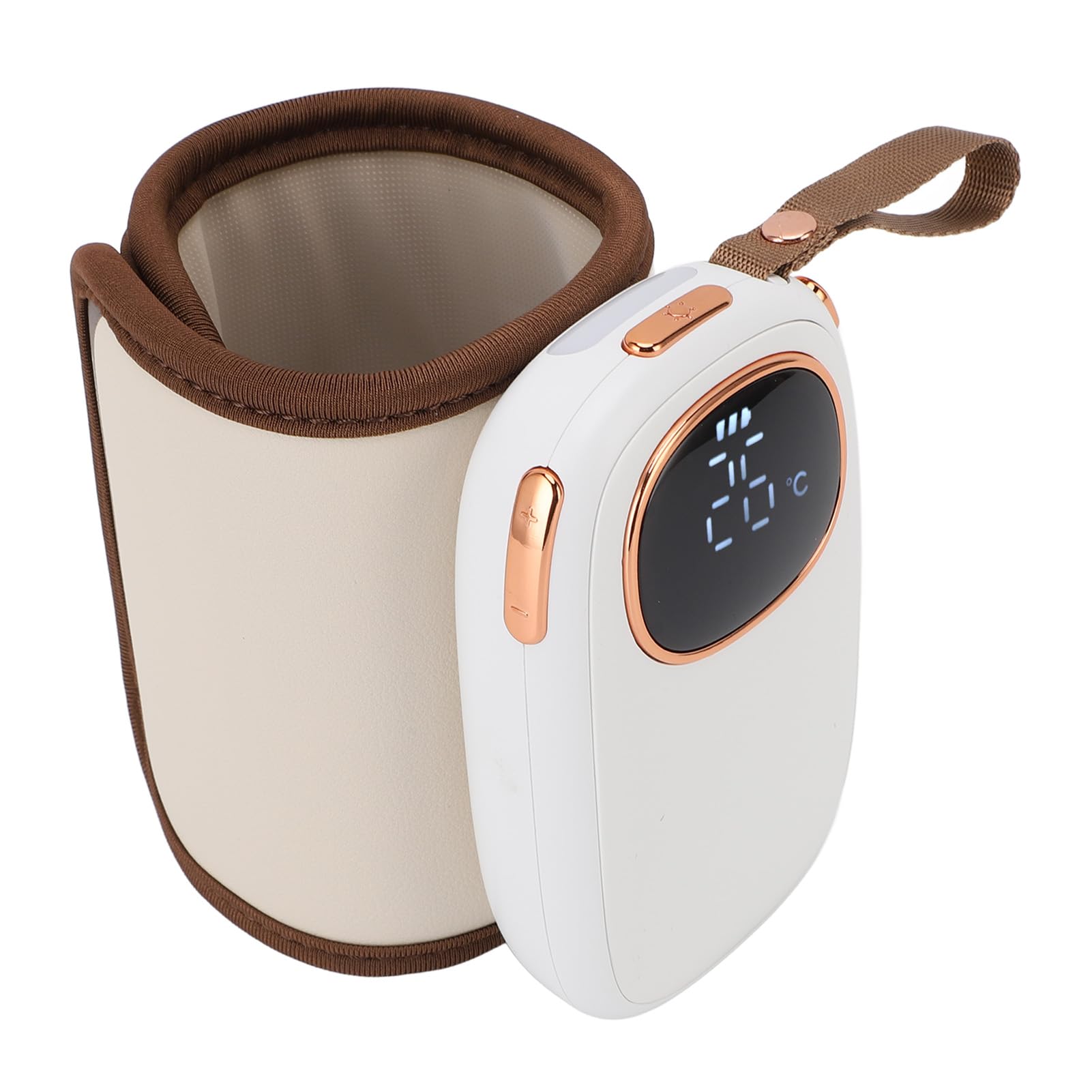 Zerodis Manchon Chauffe-biberon, Chauffe-Lait Portable USB avec Chauffage Rapide de 18 W et Température Constante, Enveloppe de Bouteille en Tissu ABS pour Les Voyages d'affaires en Plein Air, Les