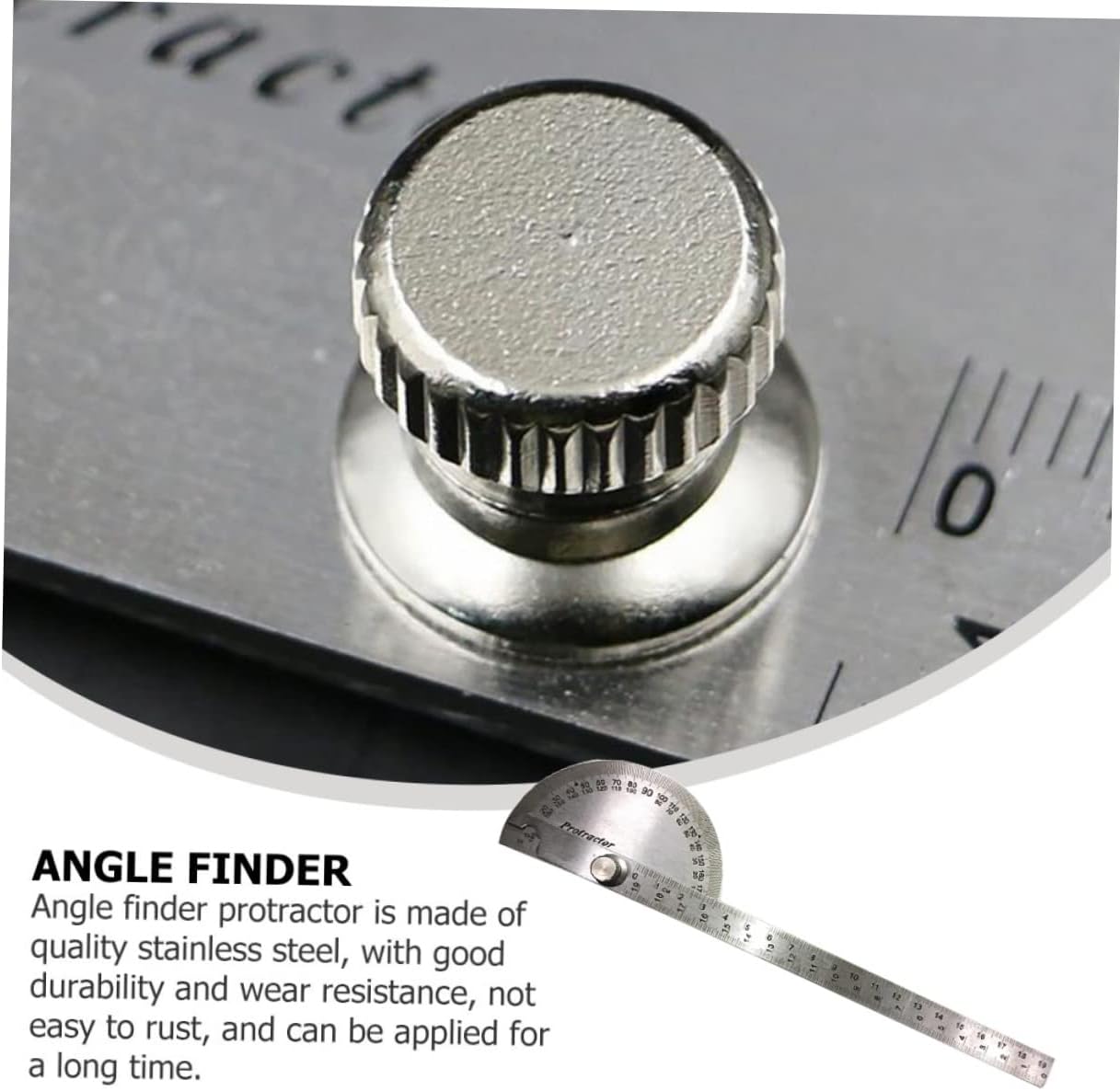 ORFOFE Angle Protractor Steel Ruler Tool for Accurate Measurement Design for Woodworking Engineering and Construction Projects