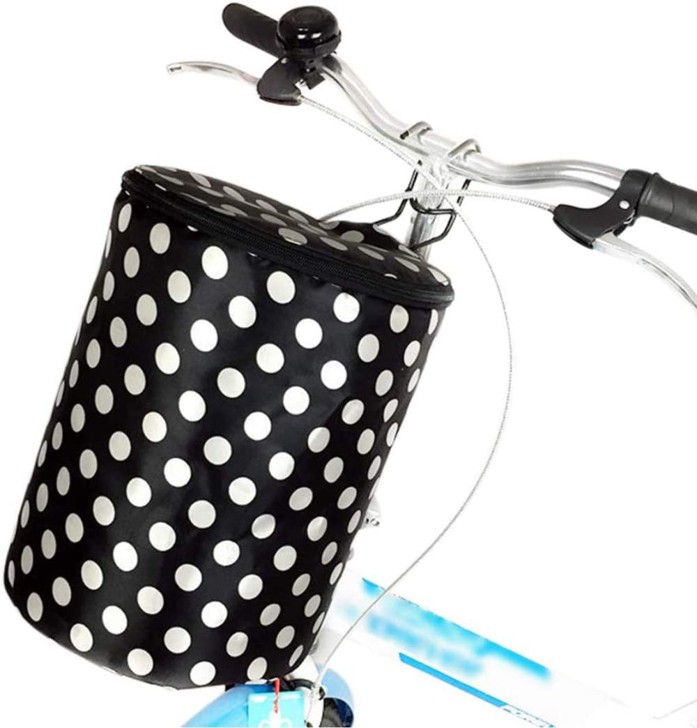 WSJYPBicycle Front Basket,Waterproof Bike Front Hanging Basket,with Drawstring Closure Bike Handlebar Carrier Frame Handbag
