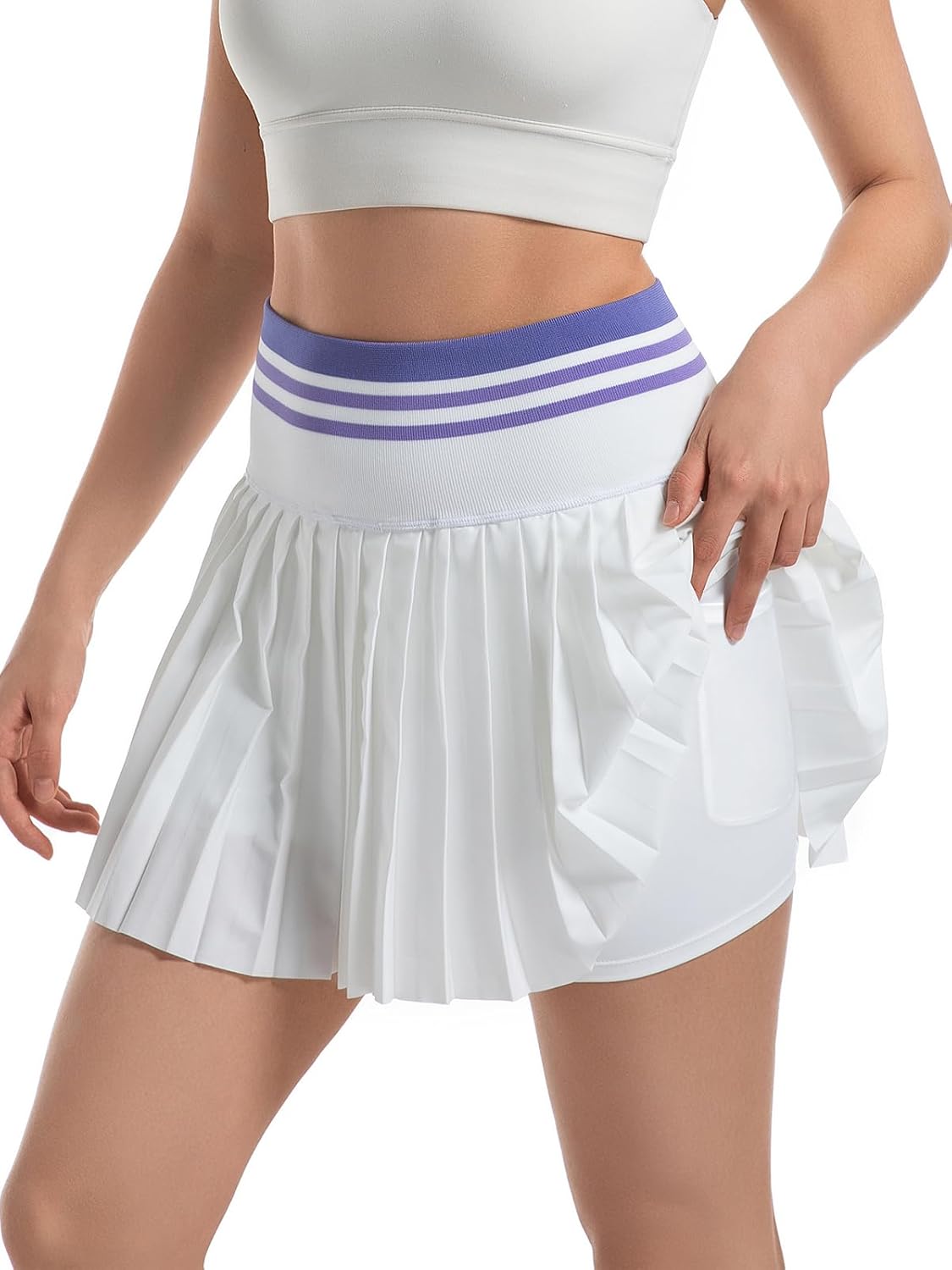 Pleated Tennis Skirt for Women with Pockets High Waist Skort Summer Activewear Golf Pickleball Athletic