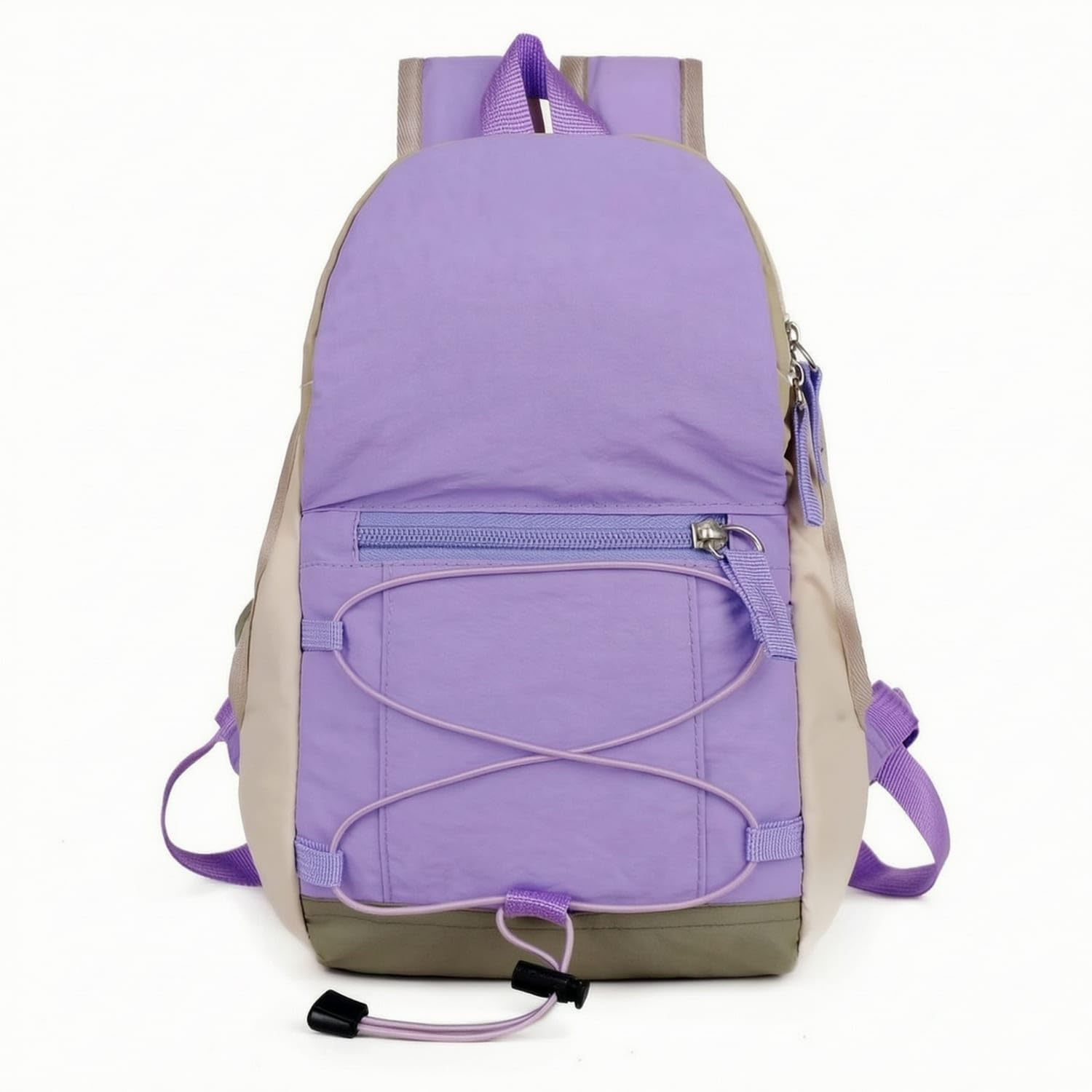 Compact Outdoor Backpack Lightweight Backpack with Elastic Cord Adjustable Daypack Padded for Hiking, Travel, Commuting, Purple-picture-16