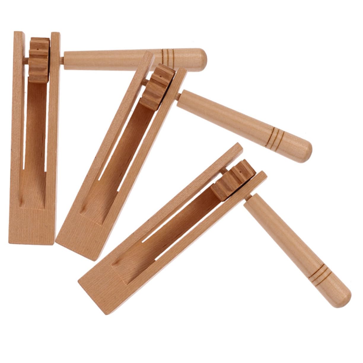 KONTONTY 3pcs Wooden Ratchet Soundboard Percussion Instrument Versatile Ratchet Instrument for Music Exploration Sound Effects for Cheering and Rhythmic Exercises for Educational Use