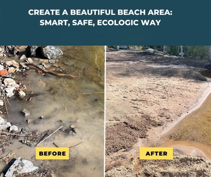 Miniatura 5 de MuckMat Pro L (12 x 19 pies) Control de la suciedad de la suciedad, estabilización del fondo del lago y prevención de malezas, barrera de algas