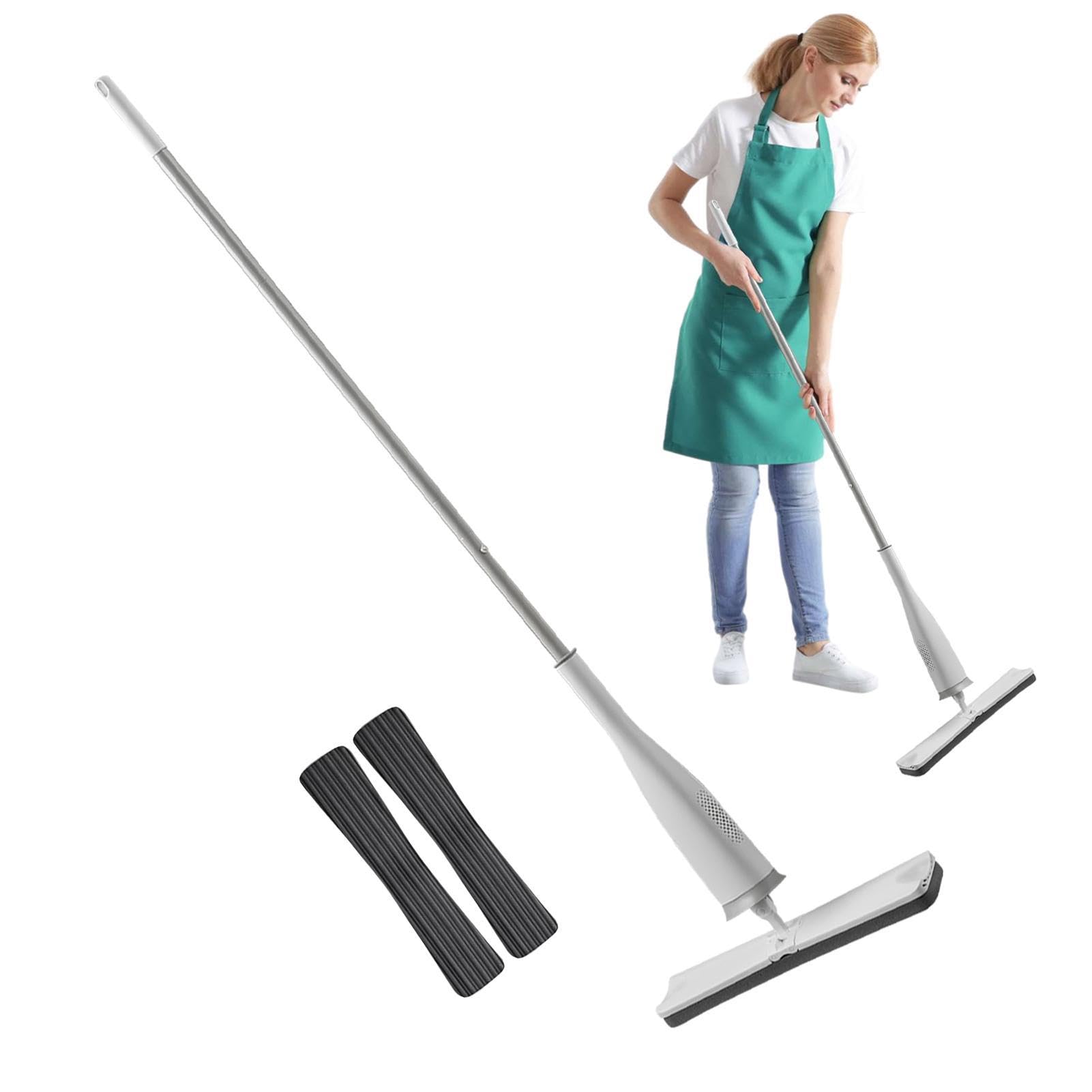 Mocio in spugna – Kit di pulizia per pavimenti in legno duro e pavimenti | Heavy Duty Squeeze Wring Cleaner Mop per pavimenti in piastrelle, bagno, garage