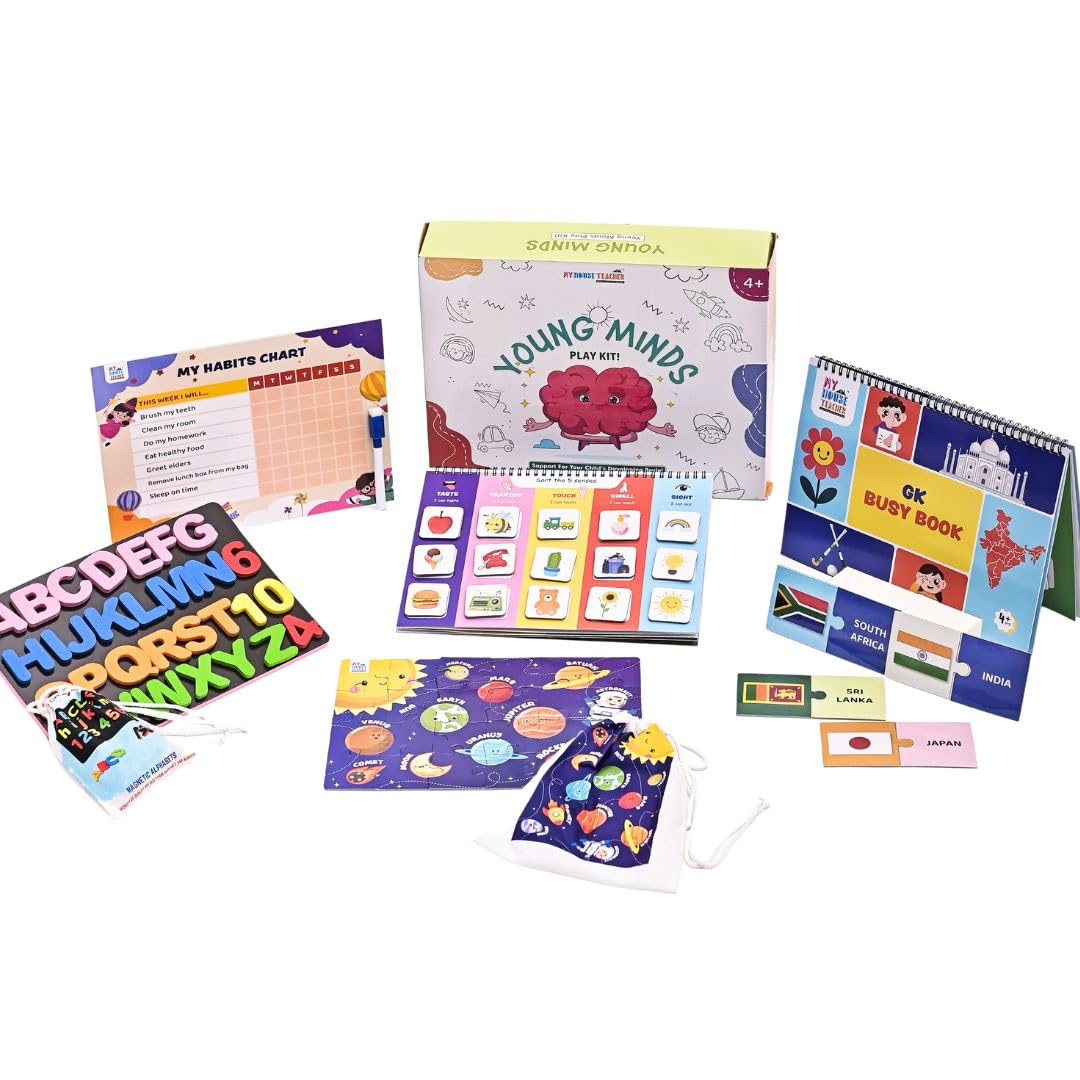 Young Minds Play Kit for Kids of 4 Years and Above | Brain Games | National Symbols | 5 Senses | Flags | Puzzle | Set for 4 Year, 5 Year, 6 Year (B0D1MRXVRT) Amazon Price History, Amazon Price Tracker