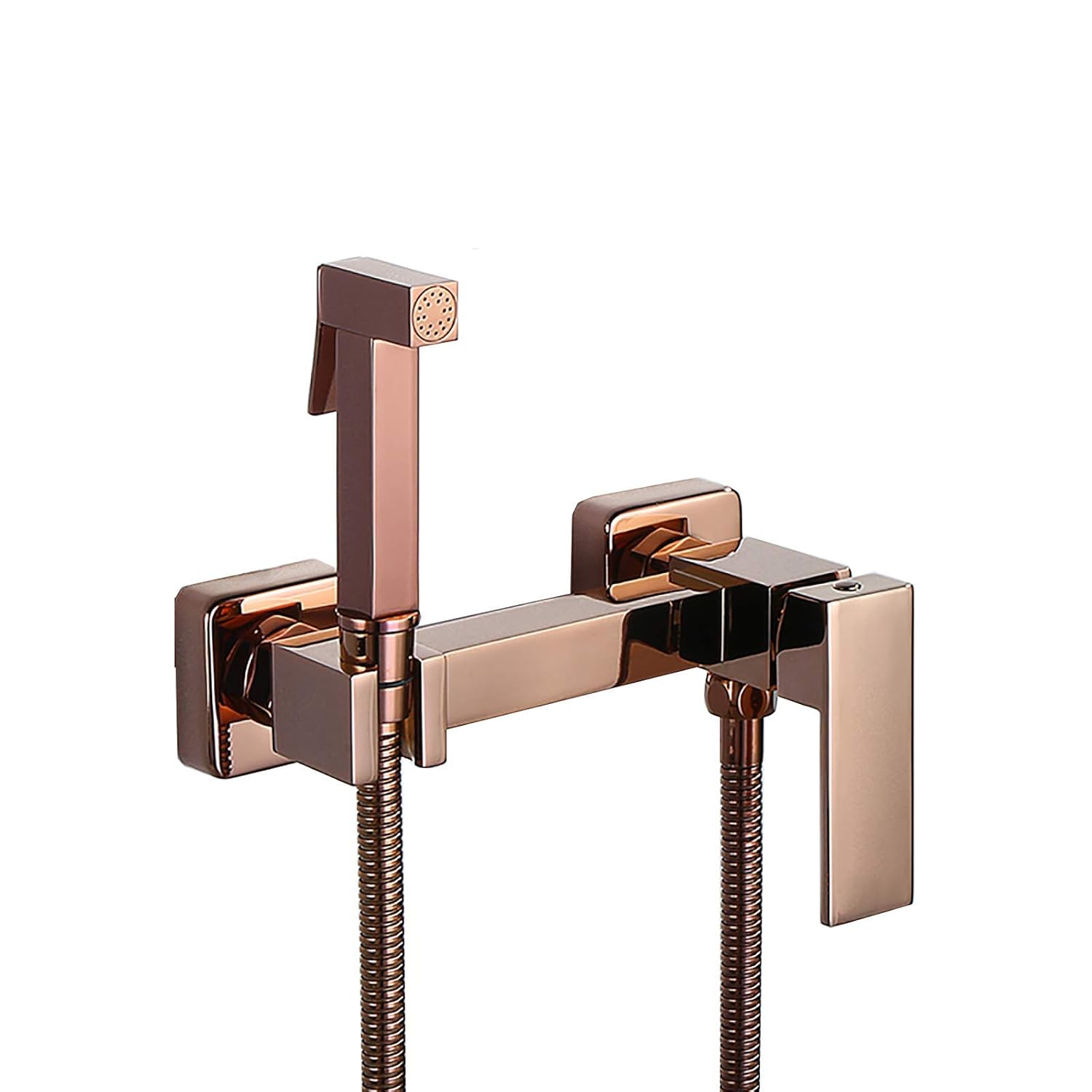 Handheld Bidet Sprayer for Toilet Rose Gold Cloth Diaper Sprayer Kit Wall Mounted Brass Bidet Sprayer Set Single