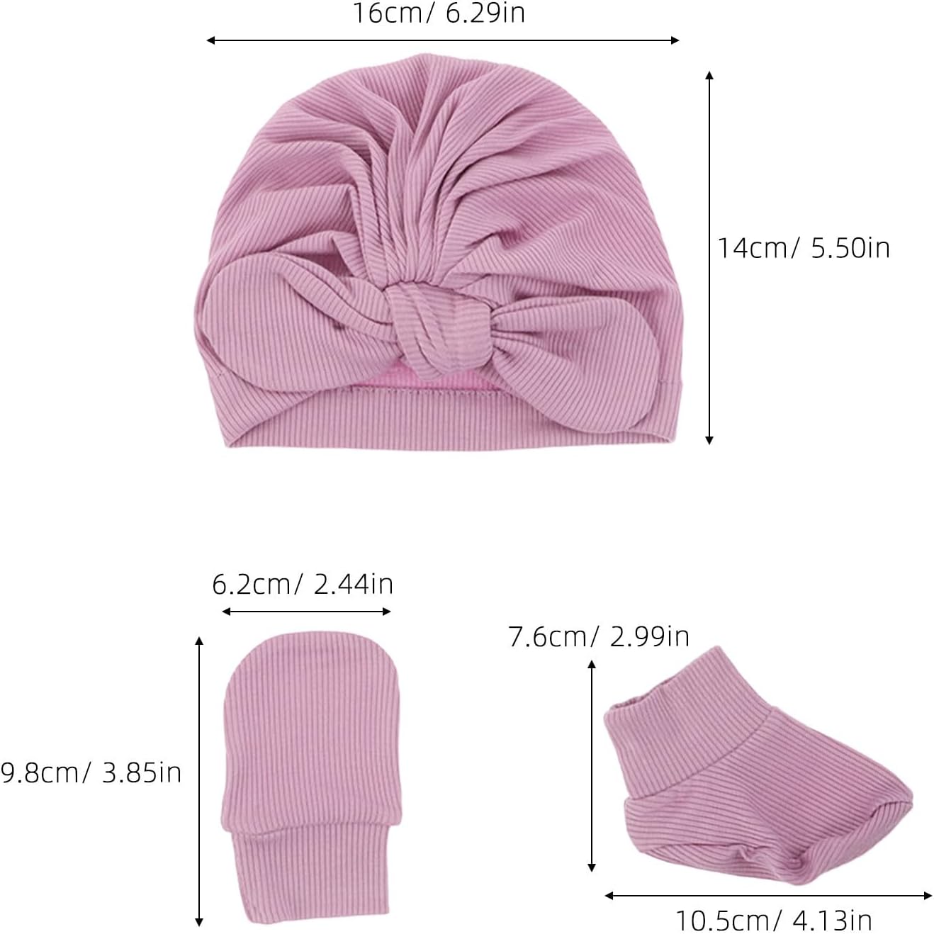 Xmas Newborn Hat Mittens Socks Set, Cotton Baby Accessories