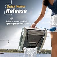 Vista 7 de Dolphin E10 - Aspiradora robótica automática para piscina, cepillo de limpieza activo, acceso a filtros de carga superior, ideal para piscinas sobre