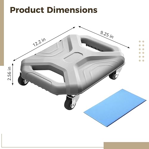 Miniatura 4 de Rueda de rodillo ABS con rodillera, equipo de ejercicio de rueda abdominal para gimnasio en casa, rueda de rodillo abdominal para entrenador de
