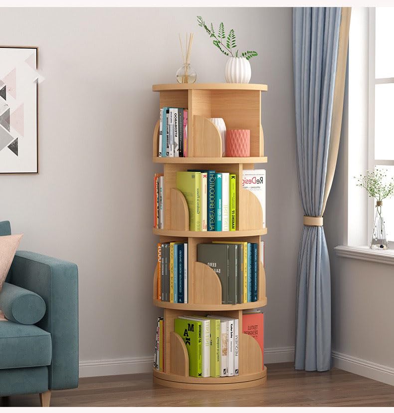 Buy LIMOS 4 Tier Rotating Bookshelf, 360 Display Spinning Bookshelf