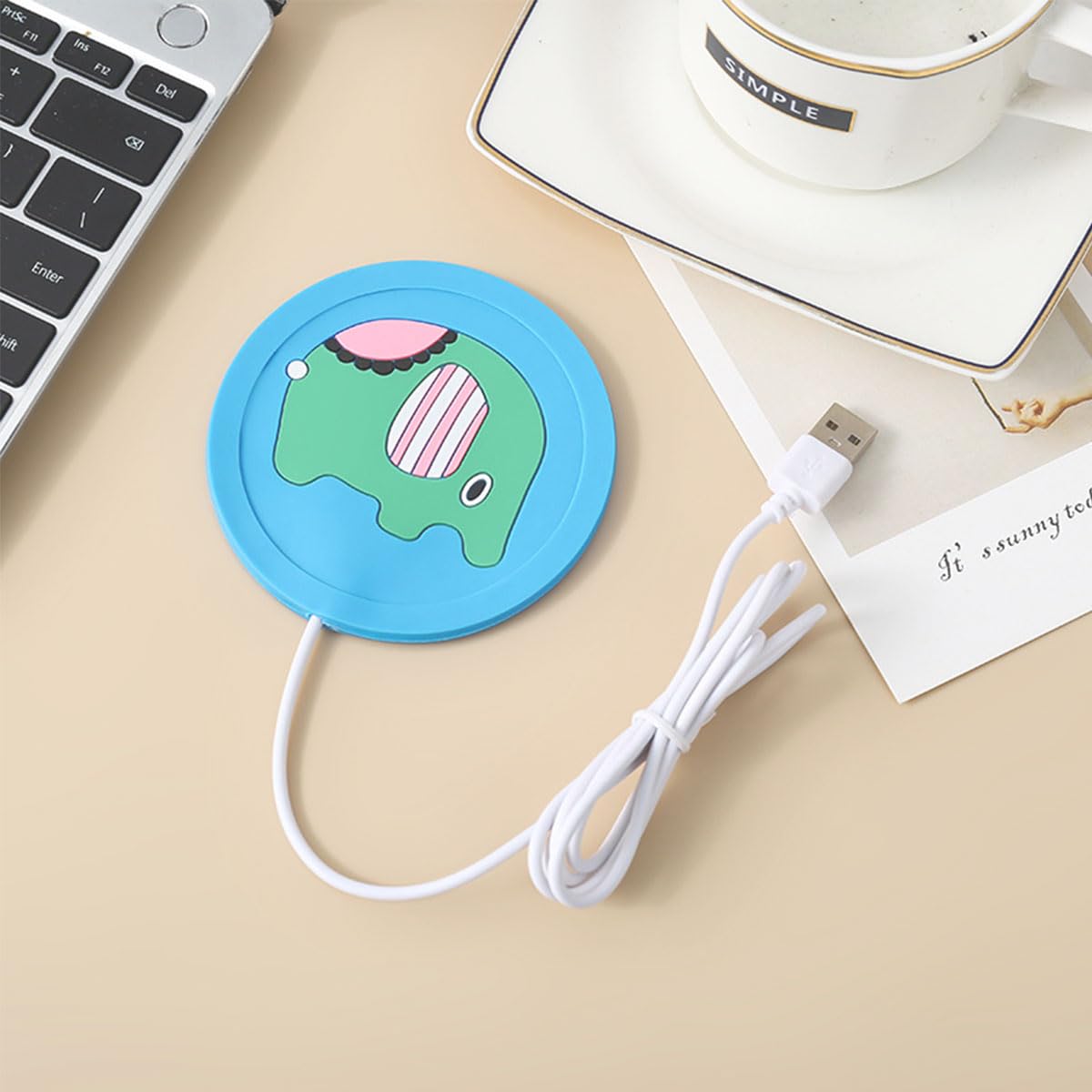 Scalda Tazza USB Scaldatazze USB Scaldatazze da Caffè Sottobicchiere Riscaldante Elettrico Scaldatazze Elettrico Scaldabevande Sottobicchiere Elettrico per Caffè Cacao e Bevande Calde Blu