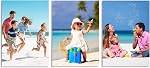 Photos personnalisées Wall Art Photo personnalisée pour toile 3 Panneaux Poster personnalisé Télécharger vos impressions d'images Cadeaux déco maison pour la famille et les amis (Aucun cadre, 8"x10"x3)